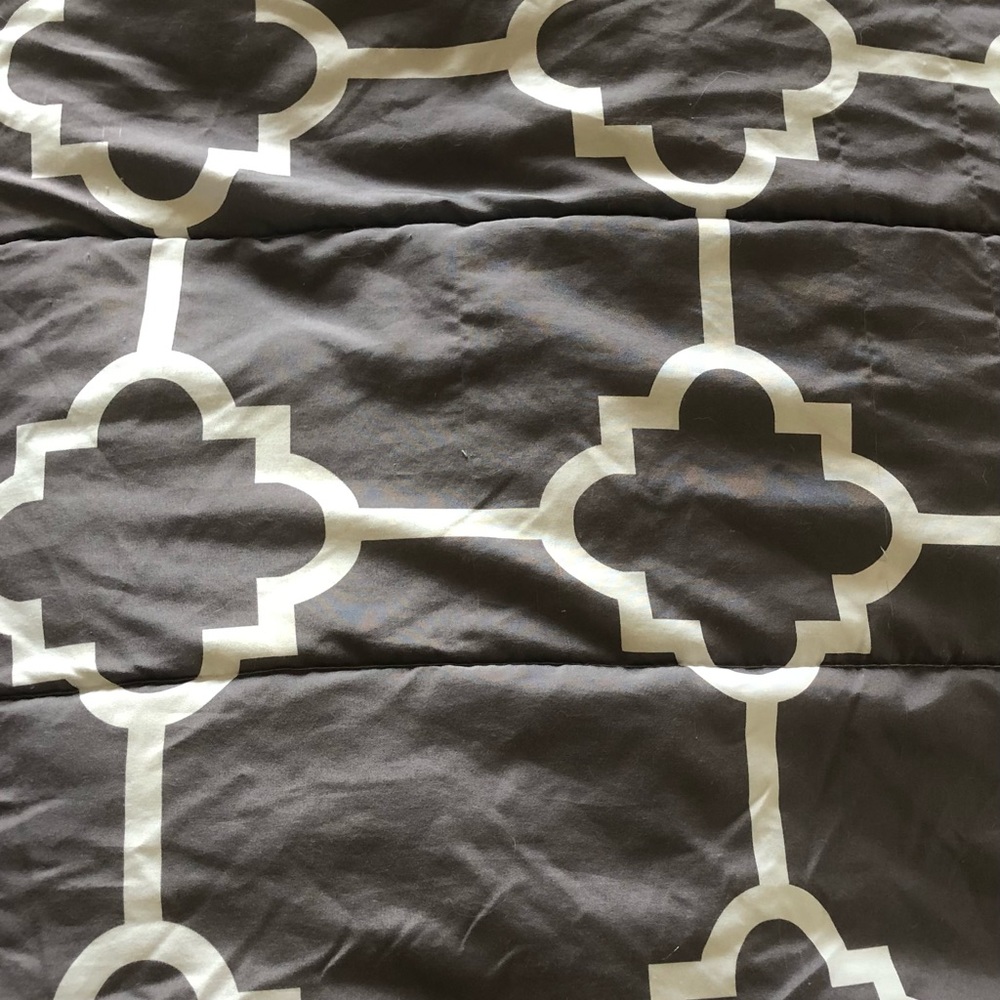 Gray Twin Comforter, Pillow Case & Bed Skirt